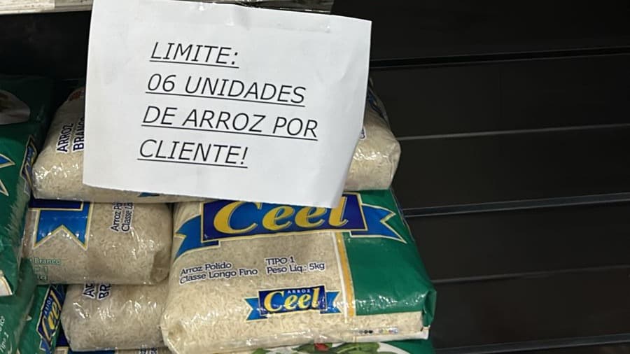 Supermercados começam a restringir venda de arroz